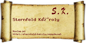 Sternfeld Károly névjegykártya